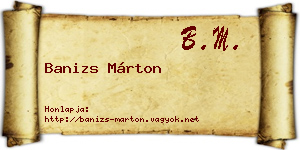 Banizs Márton névjegykártya